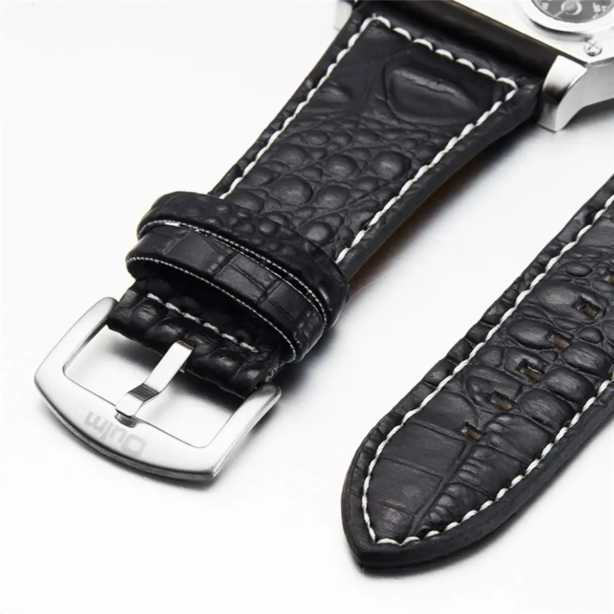 Avaner Men's Oversized Dual Time Zone Steampunk Leather Watch | 50mm Case, 27.5cm Length - view 6