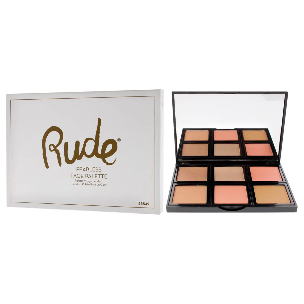 RUDE Face Palette - Fearless | High-Pigment Makeup for All Skin Tones, 0.634 oz - view 4