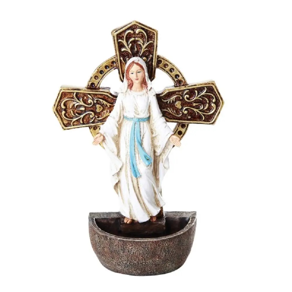 Pacific Giftware Our Lady of Grace Holy Water Font Religious Sacrament Wall Decor 6.75 inches | Catholic Wall Art - main product image