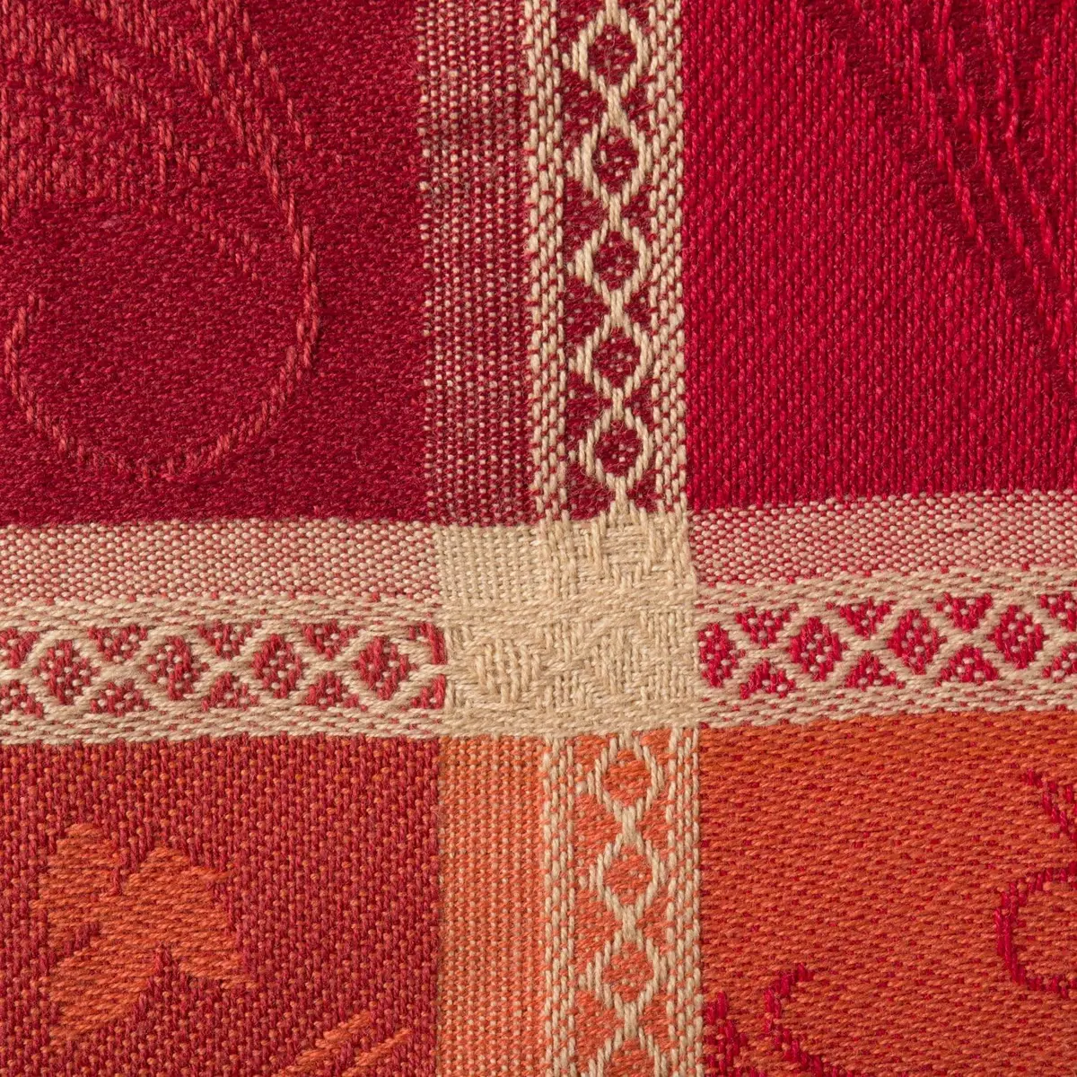 DII Traditional Harvest Wheat Jacquard Table Runner 35.5 cm x 183 cm (14" x 72") | Festive Fall Decor for Indian Dining Tables - view 2