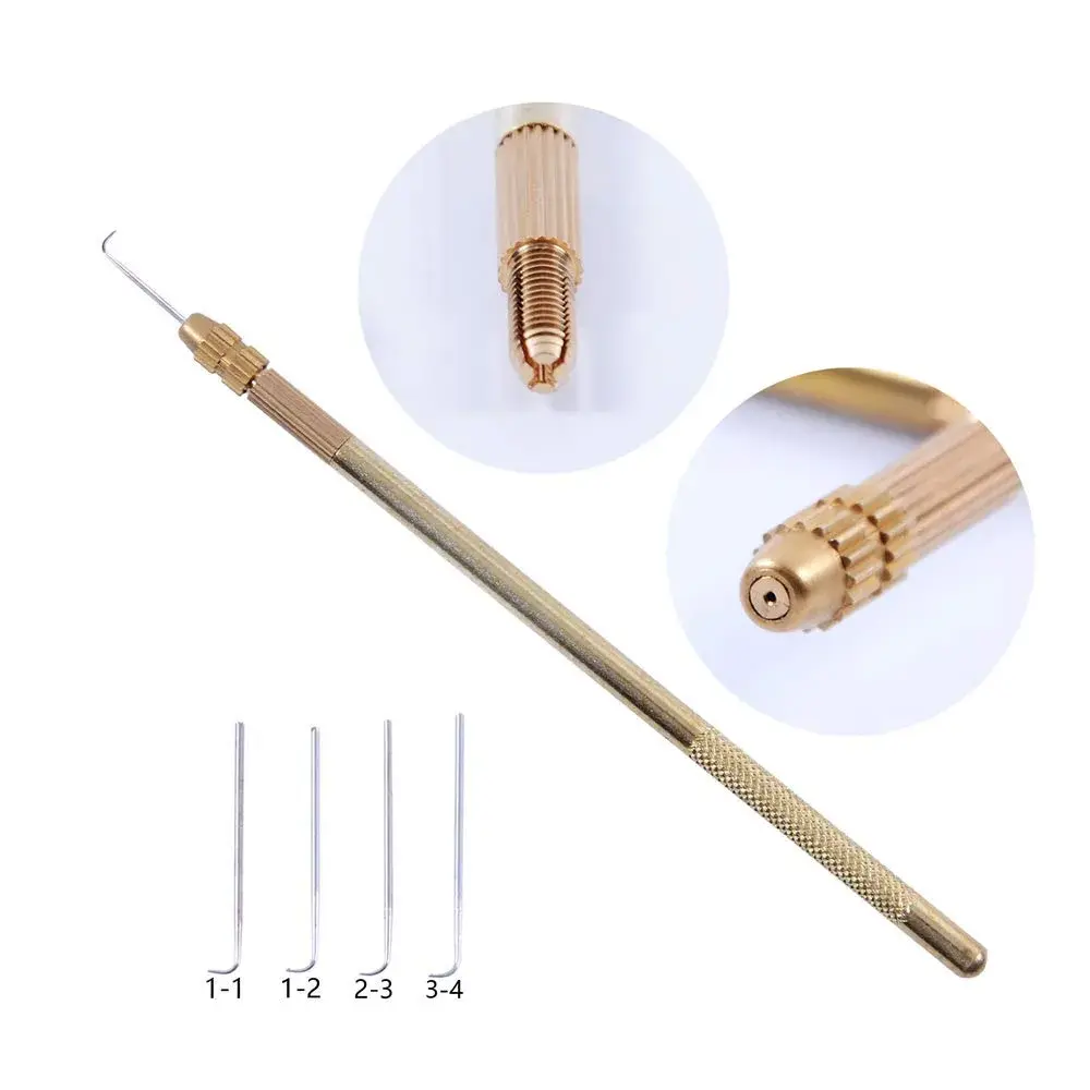 YANTAISIYU Brass Ventilating Holder with 4 Needles for Lace Wigs | 5 Piece Set - view 2