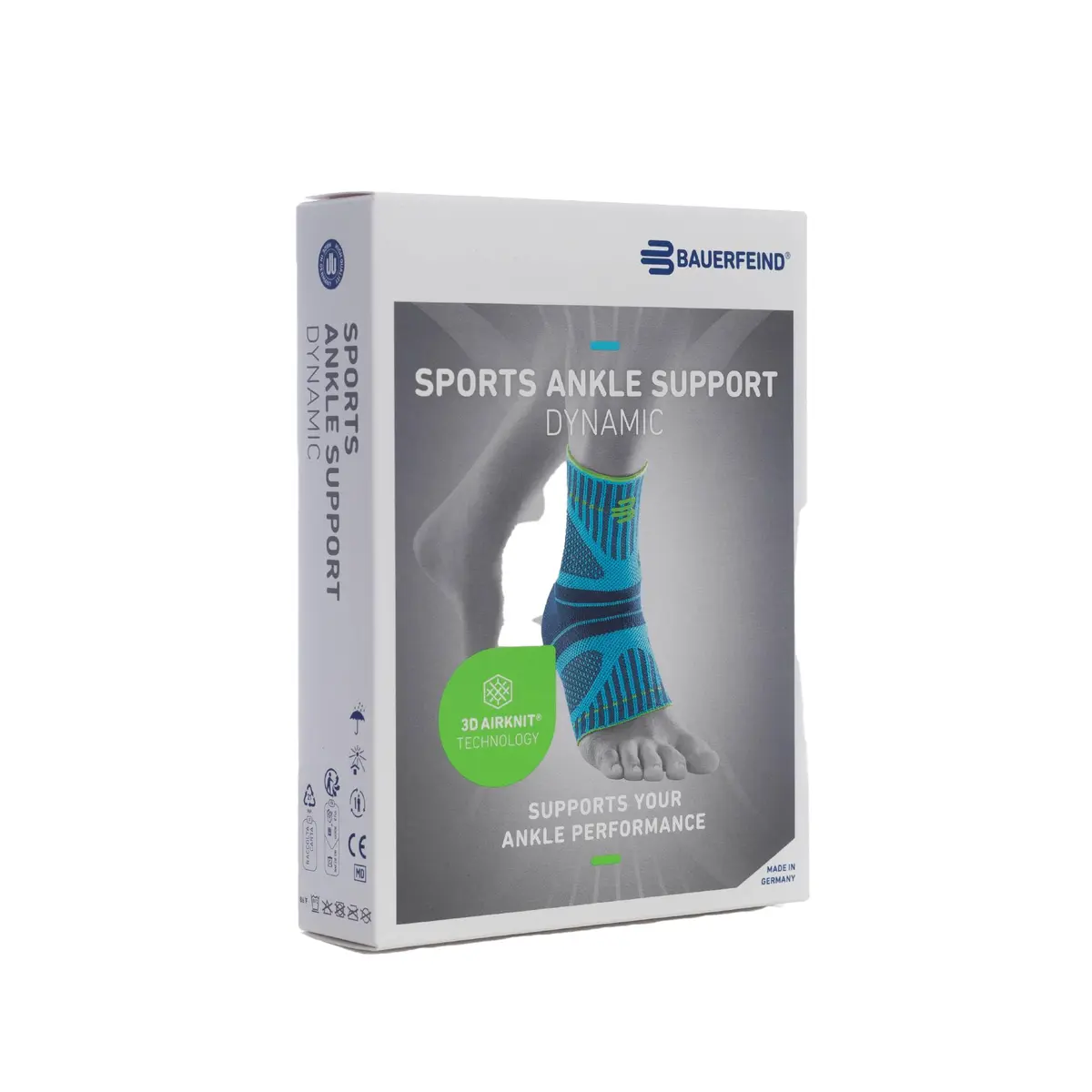 Bauerfeind Sports Ankle Support Dynamic - Ankle Compression Sleeve for Freedom of Movement - 3D AirKnit Fabric for Breathability - Premium Quality & Washable (Large, Rivera) - view 9