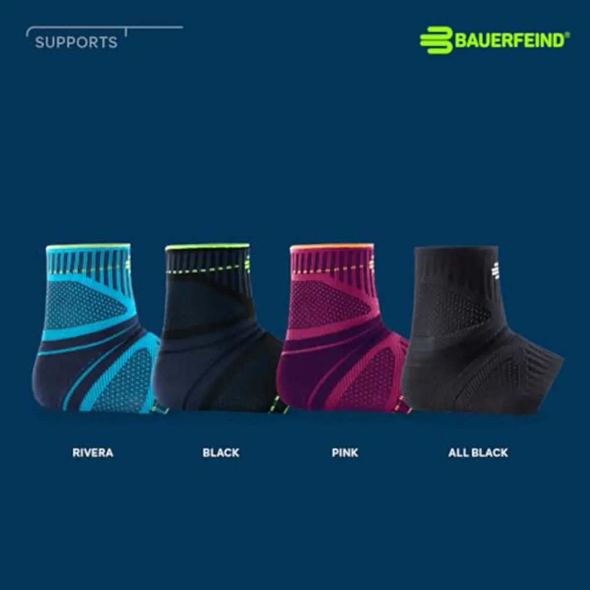 Bauerfeind Sports Ankle Support Dynamic - Ankle Compression Sleeve for Freedom of Movement - 3D AirKnit Fabric for Breathability - Premium Quality & Washable (Large, Rivera) - view 3