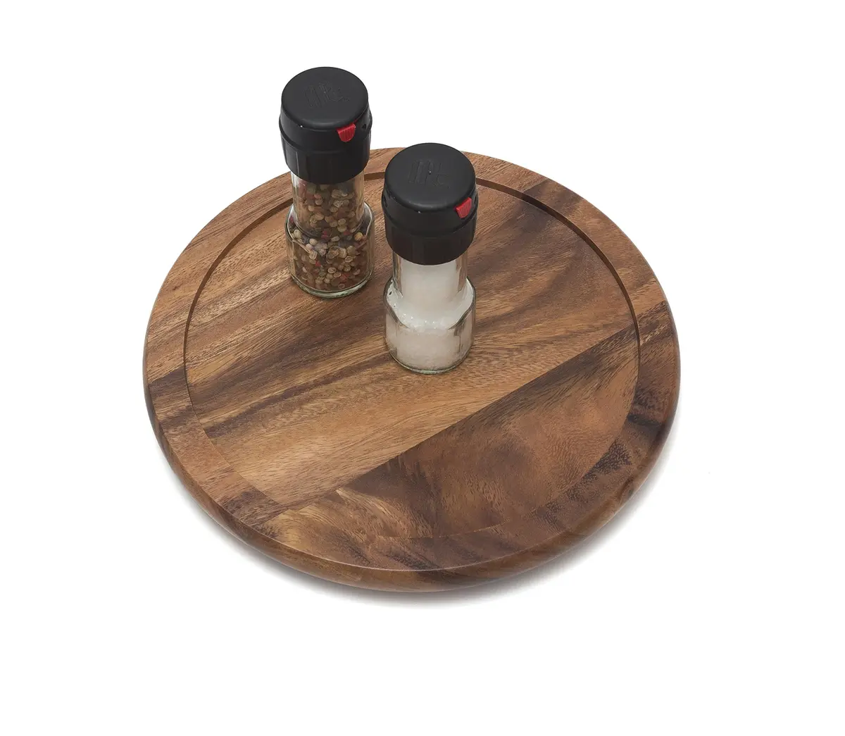 Lipper International Acacia Wood 10" Kitchen Turntable | Durable 10" Diameter Spices & Condiments Organizer - view 6