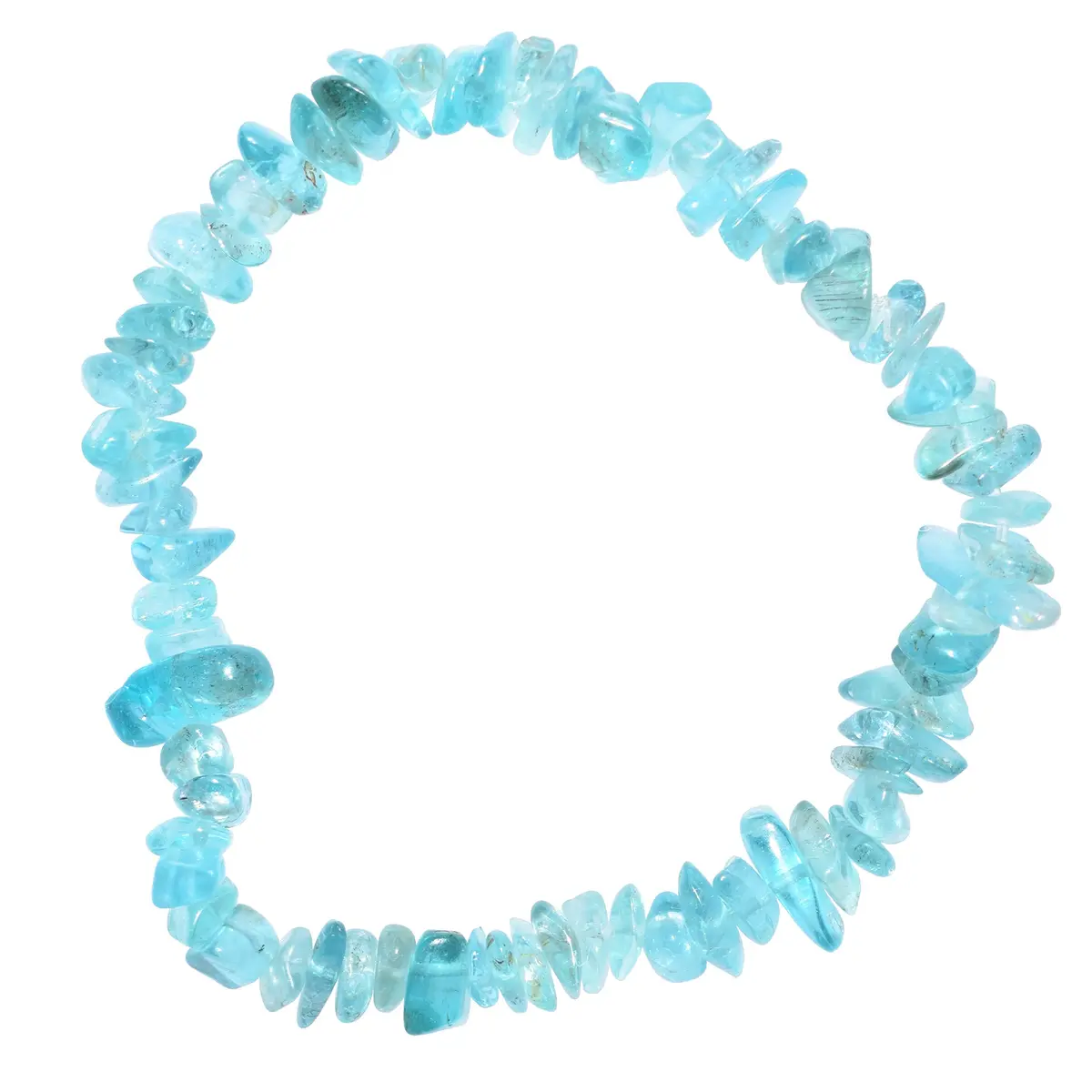Zenergy Gems Blue Apatite Crystal Bead Bracelet 7" | Psychic Development & Akashic Records - main product image