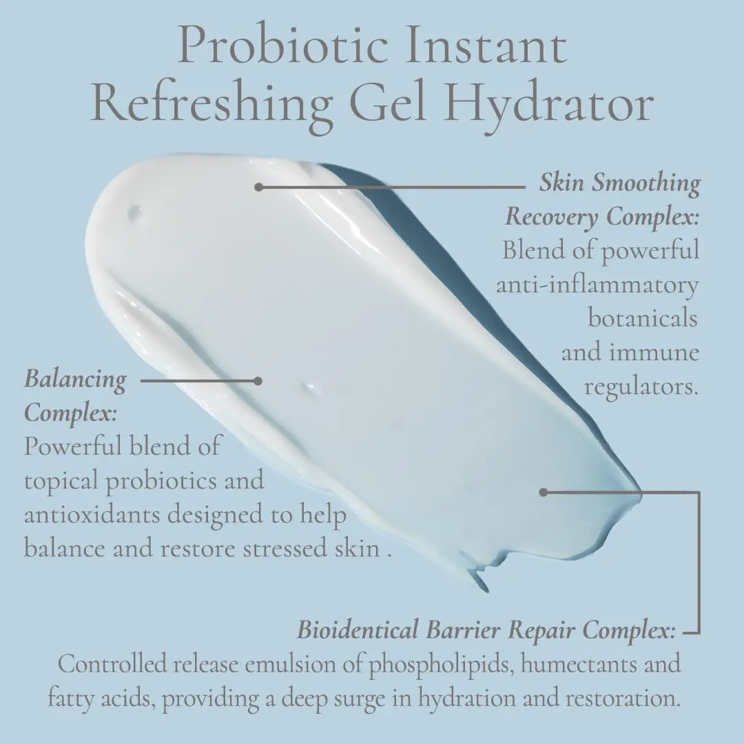Glowbiotics Probiotic Instant Refreshing Gel Hydrator 50ml (1.7 Fl Oz) | Lightweight Moisturizer for Oily Skin - view 3