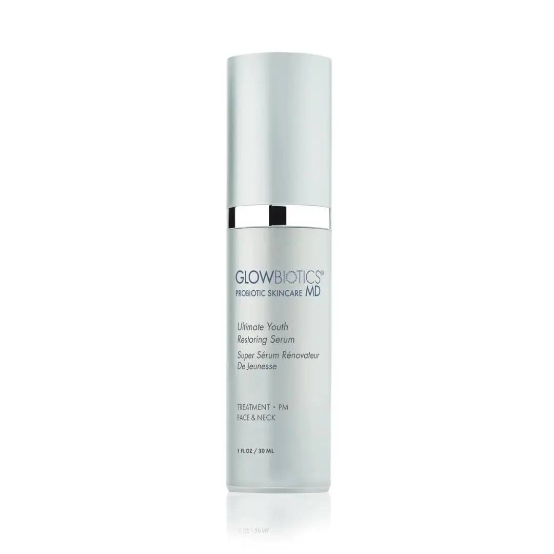 Glowbiotics Ultimate Youth 5-in-1 Restoring Serum – Anti-Aging Face Treatment with Retinol, Vitamin C, Peptides & Probiotics (1 fl oz) - main product image