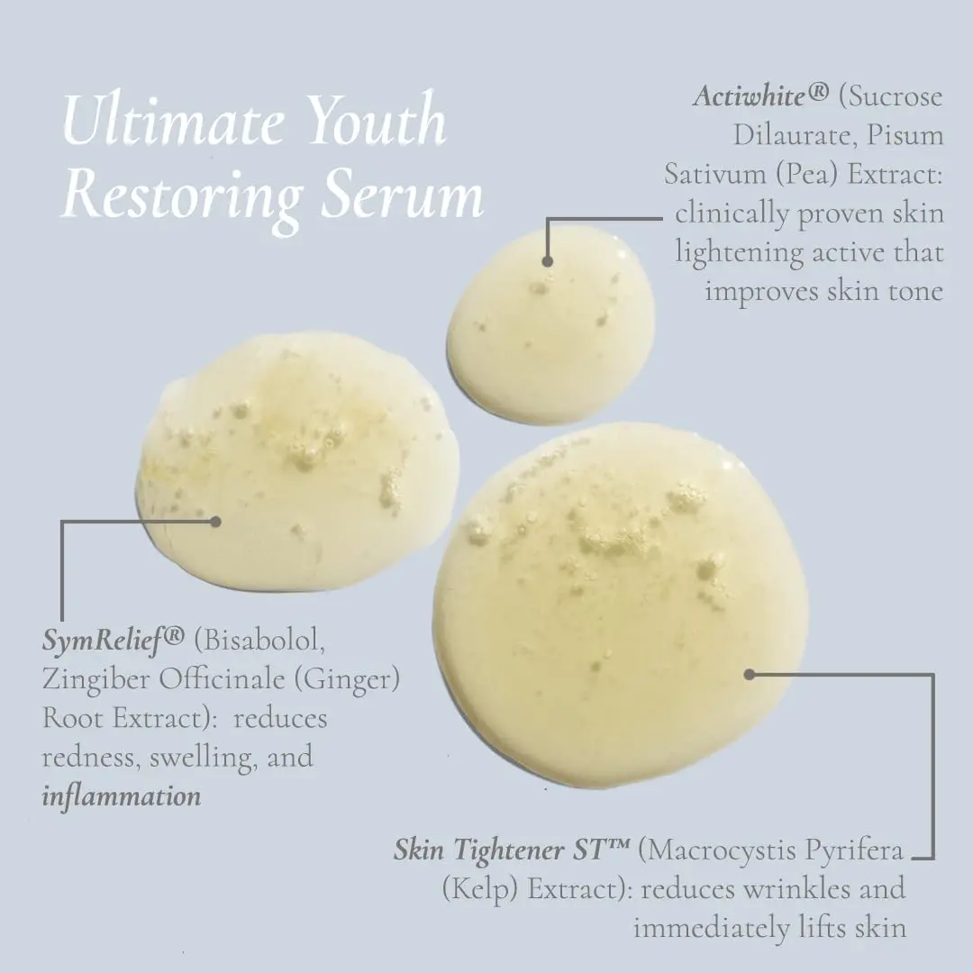 Glowbiotics Ultimate Youth 5-in-1 Restoring Serum – Anti-Aging Face Treatment with Retinol, Vitamin C, Peptides & Probiotics (1 fl oz) - view 3