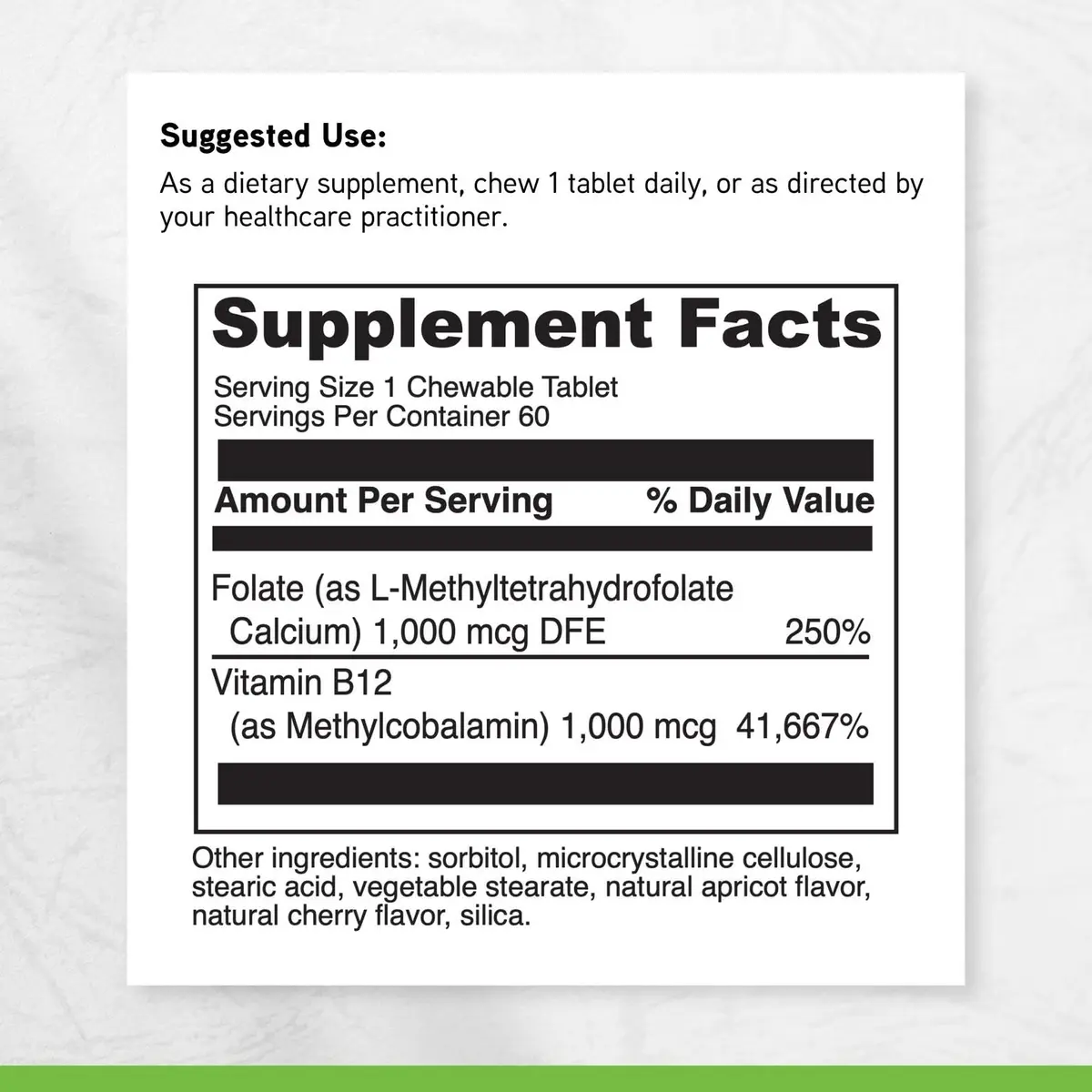 DAVINCI Labs Active Folate B12 Chewable, 60 Chewable Tablets | Supports Heart, Nerves & Immunity - view 6