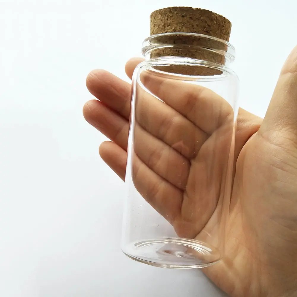 Luo House 3pcs 100ml Glass Bottles | Multifunctional Storage Jars with Cork Stopper - view 2