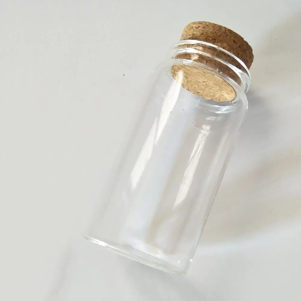Luo House 3pcs 100ml Glass Bottles | Multifunctional Storage Jars with Cork Stopper - view 3
