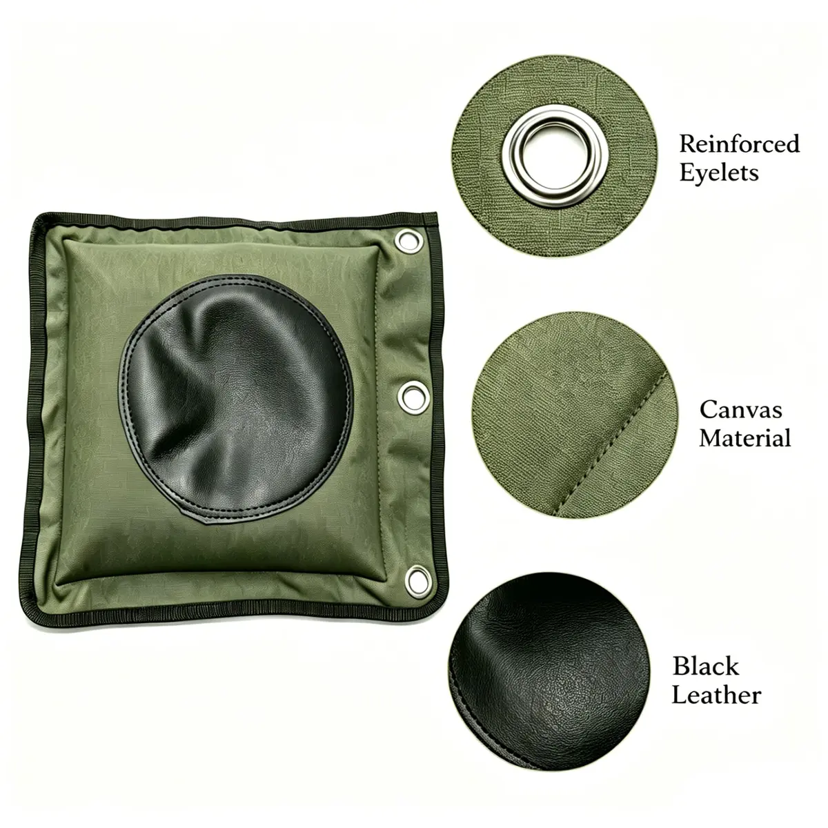 ZooBoo Wing Chun Wall Bag Canvas Leather Striking Pad 30cm x 33cm | Heavy-Duty for Kung Fu Training - view 3