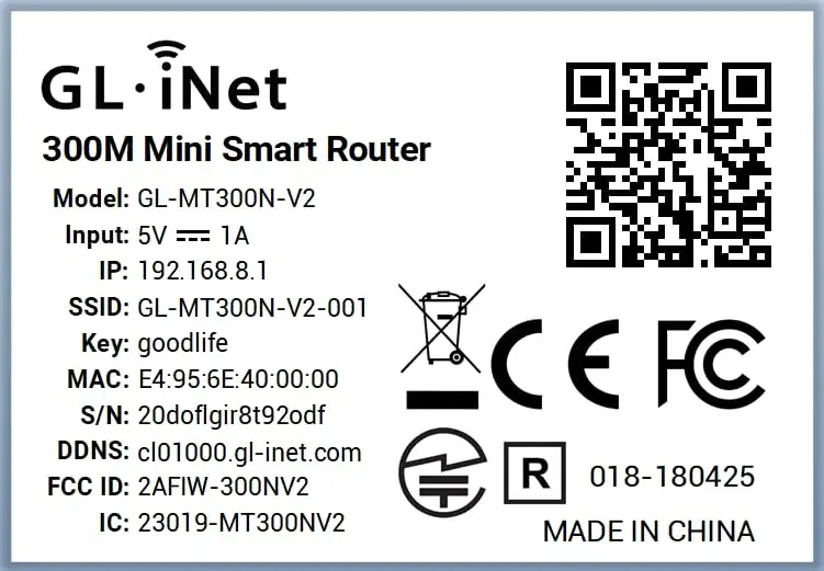GL.iNet GL-MT300N-V2 Mango Portable Mini Travel VPN WiFi Router | 300Mbps 2.4GHz, 2 Ethernet Ports, 128MB RAM, 40g - view 9