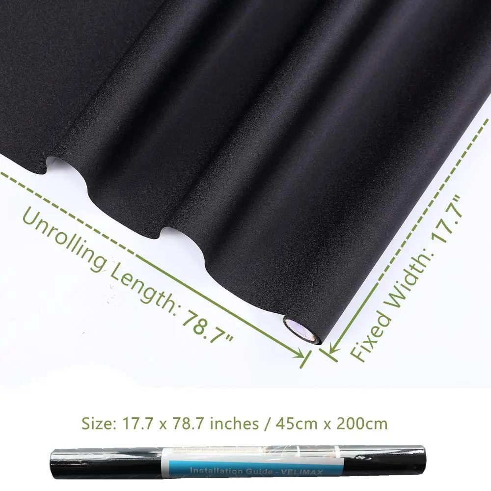 VELIMAX Static Cling Total Blackout Window Film 45cm x 200cm | Blocks 99% Light & Heat, Reusable Privacy - view 7