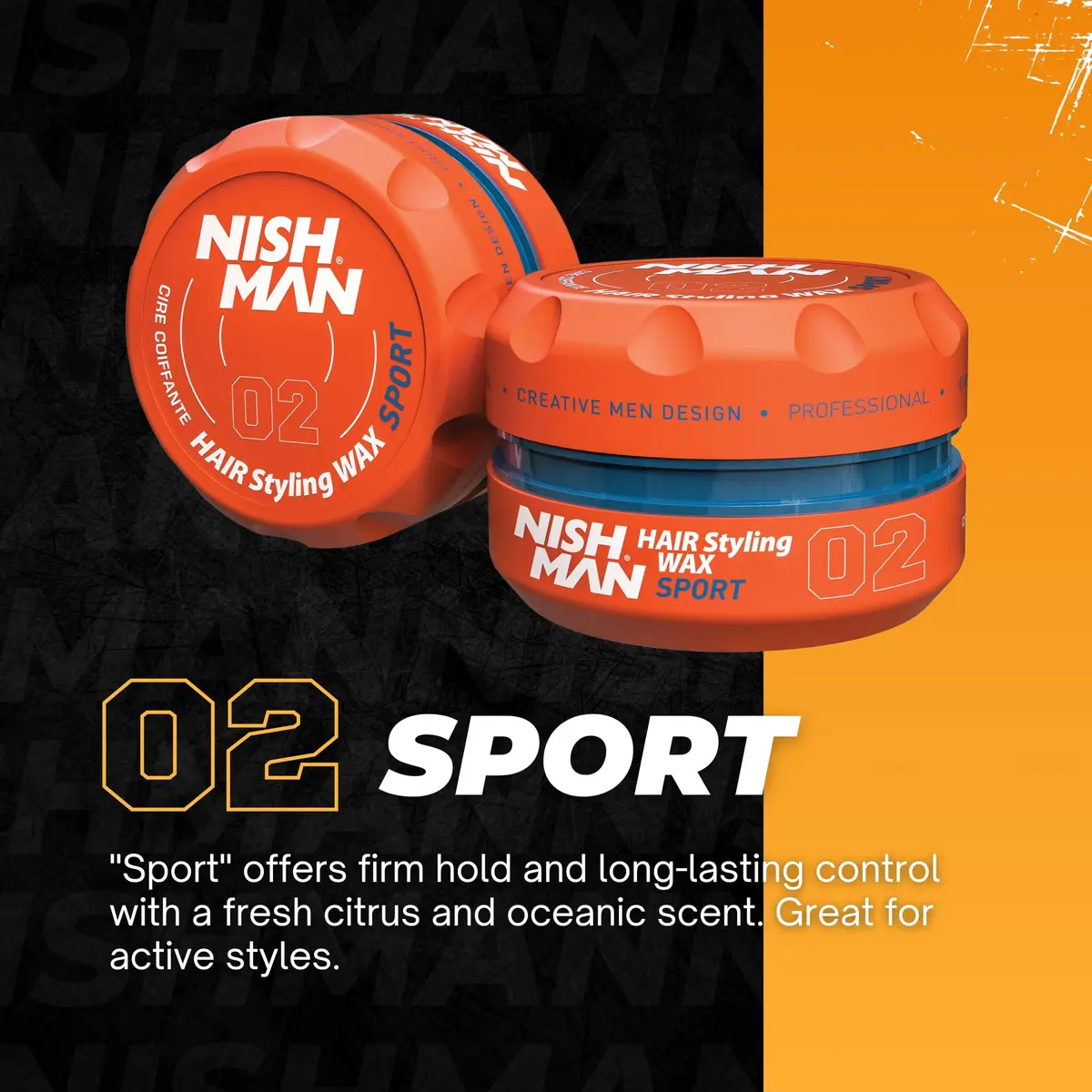 Nishman Hair Styling Wax Sport 02 150 ml | Strong Hold, Shine & Re-workable Formula - view 2
