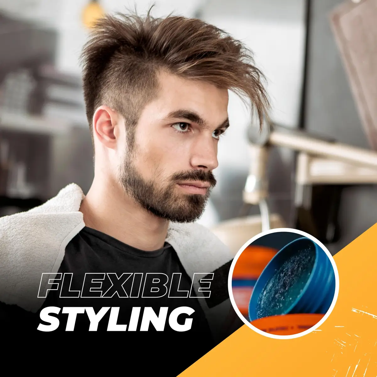 Nishman Hair Styling Wax Sport 02 150 ml | Strong Hold, Shine & Re-workable Formula - view 3