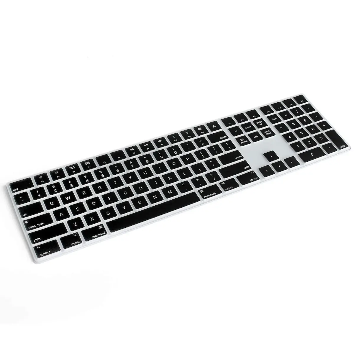 Masino Silicone Keyboard Cover for Apple Magic Keyboard MQ052LL/A (A1843) US Layout | Ultra Thin Black Protector Skin - main product image