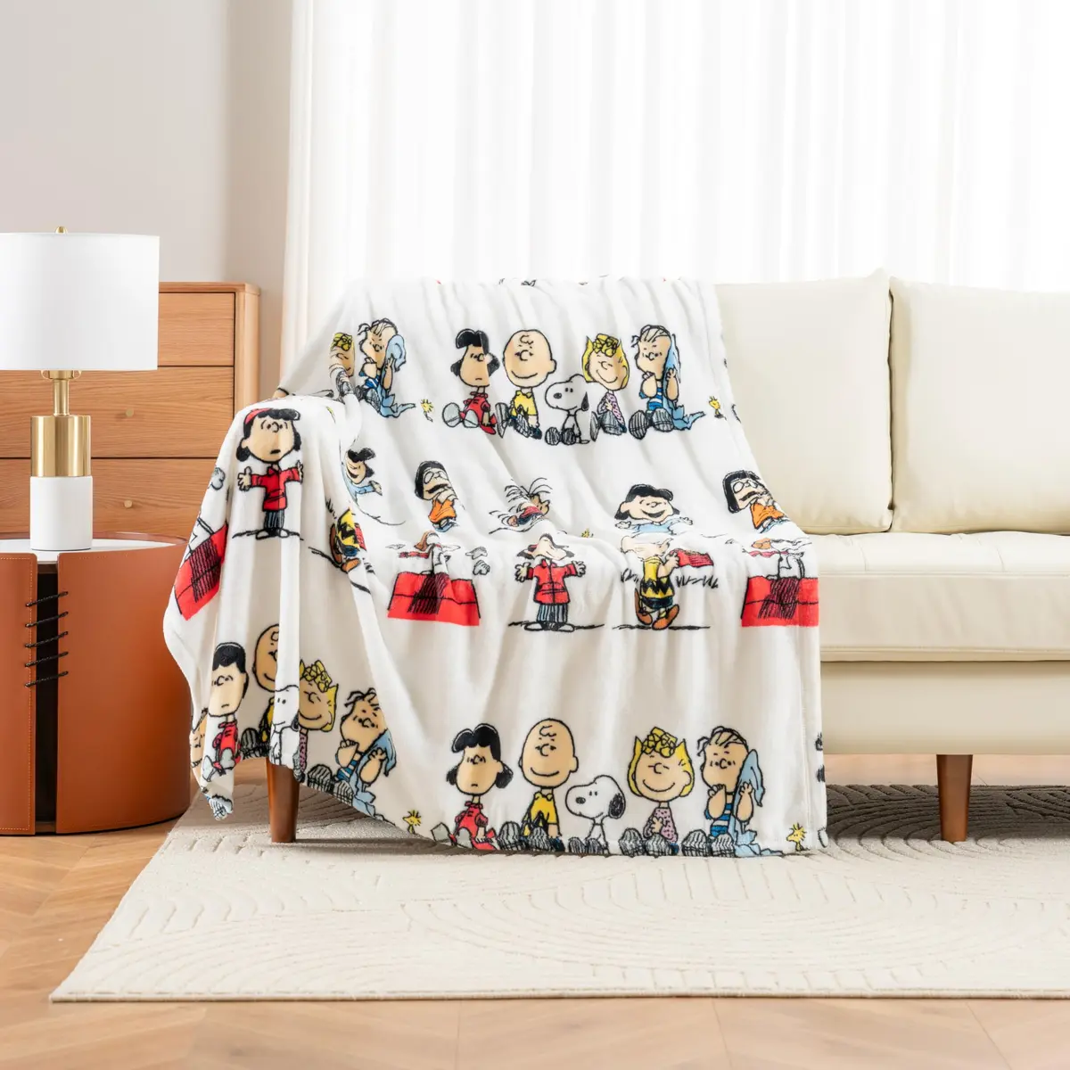 Berkshire VelvetLoft Peanuts Snoopy Plush Throw Blanket 55" x 70" | Soft & Cozy for Peanuts Fans - view 2