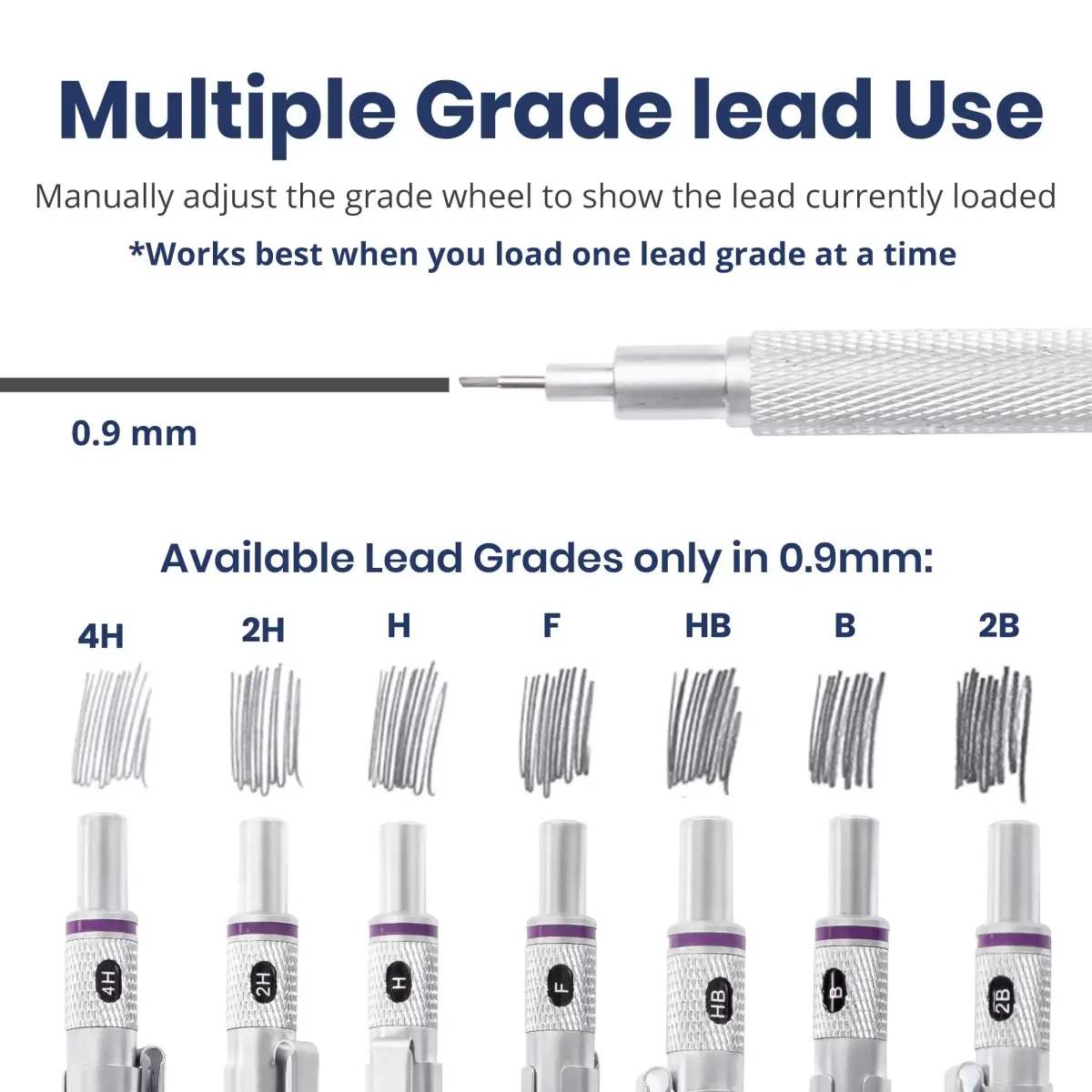 Pacific Arc Chromograph Metal Mechanical Pencil 0.9 mm Silver | Drafting & Writing Tool - view 4