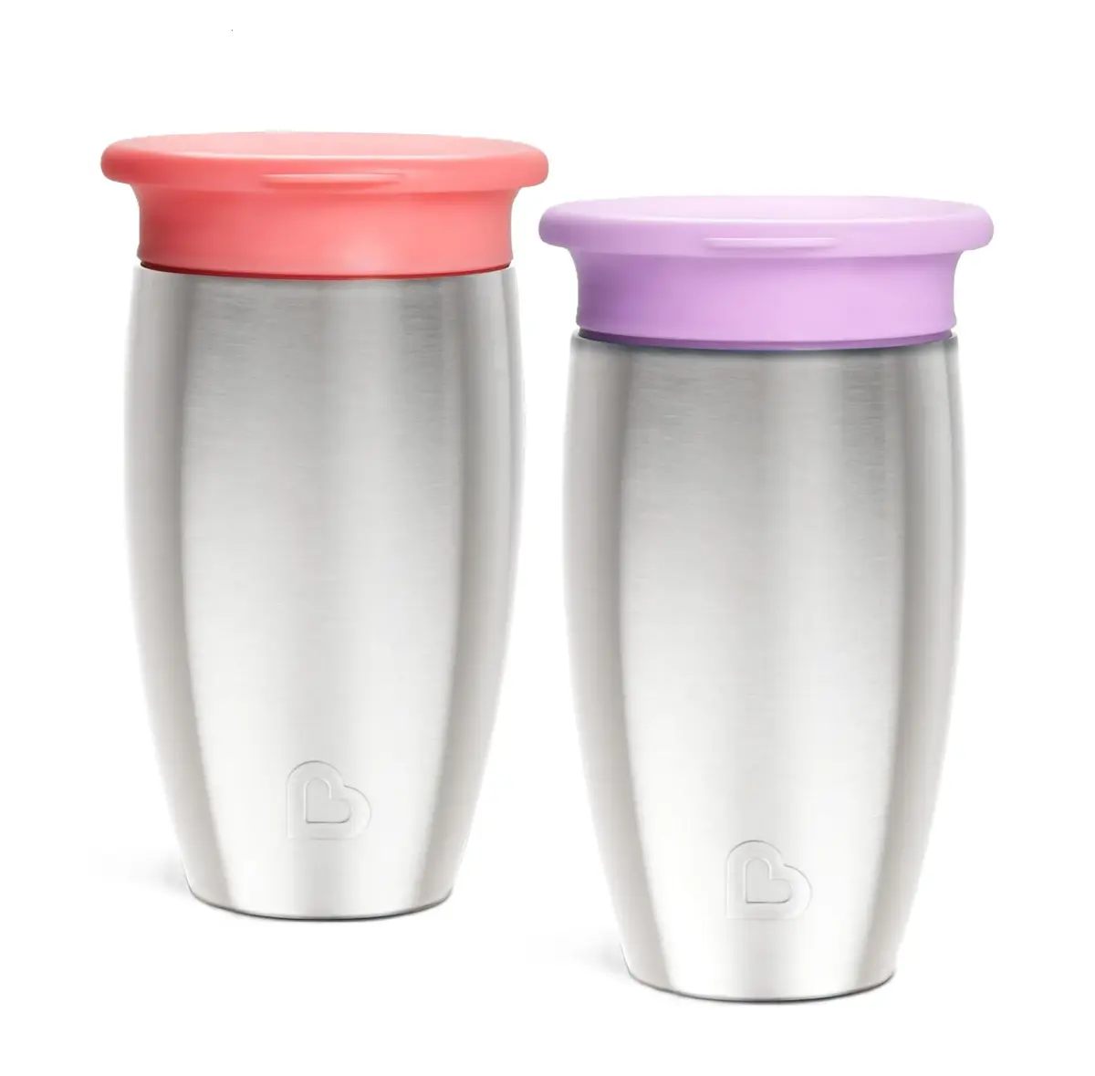 Munchkin Miracle Stainless Steel 360 Sippy Cup 295ml (10 fl oz) | Dentist Recommended Spoutless Cup - main product image