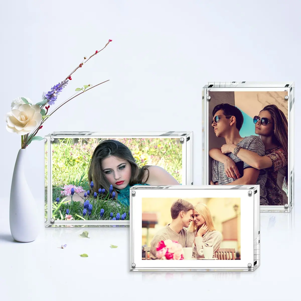 AMEITECH 3.5x5 inch Clear Acrylic Magnetic Picture Frame | Double-Sided Display - view 7