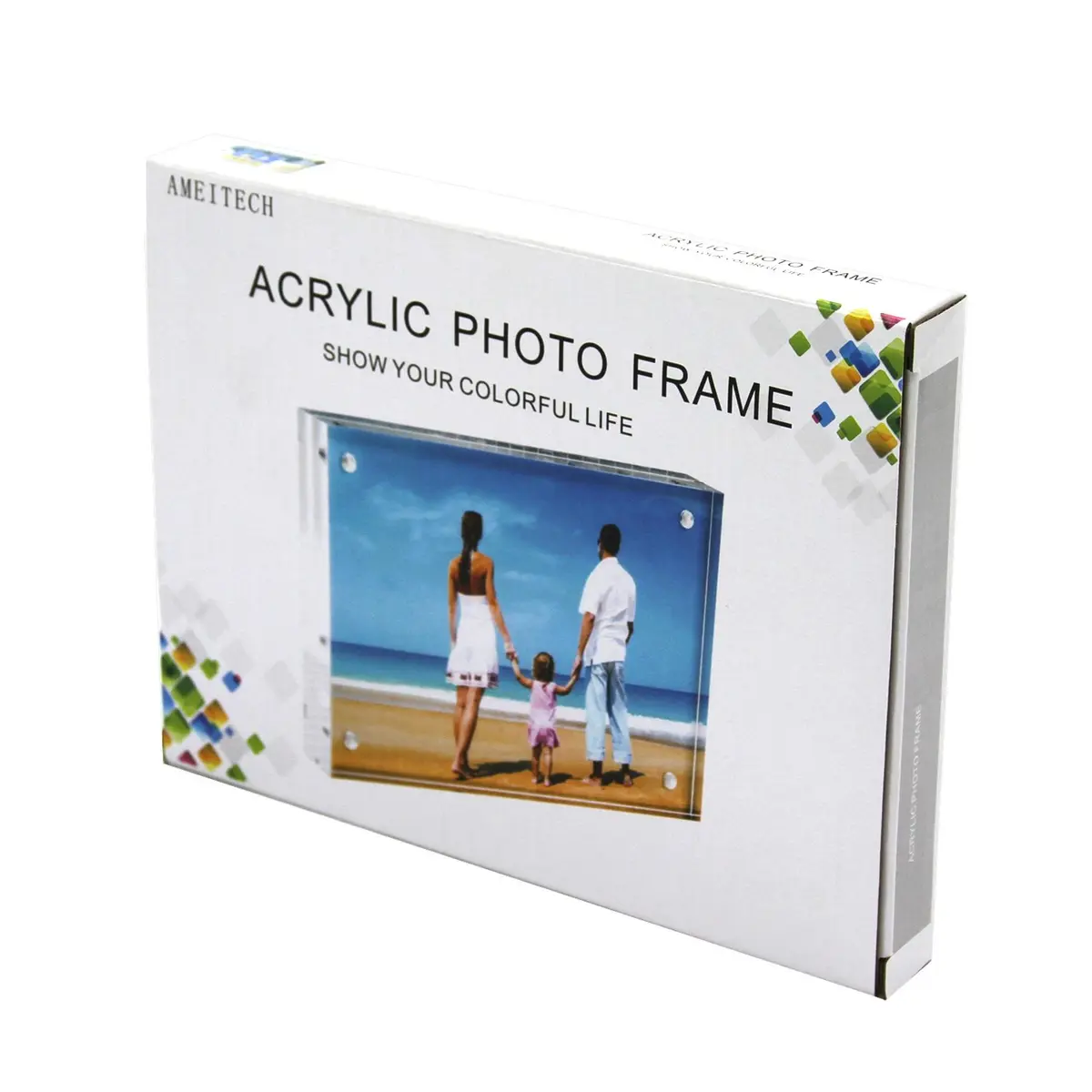 AMEITECH 3.5x5 inch Clear Acrylic Magnetic Picture Frame | Double-Sided Display - view 8