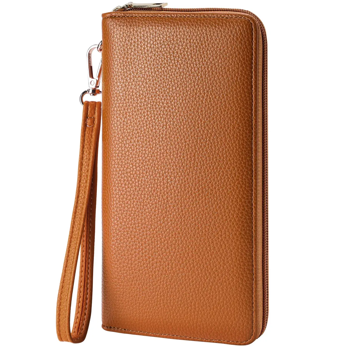 Chelmon Vegan Leather Clutch Wallet with Zip & RFID, 8.19"×4.49" | Large Capacity & Secure (en_US) - main product image