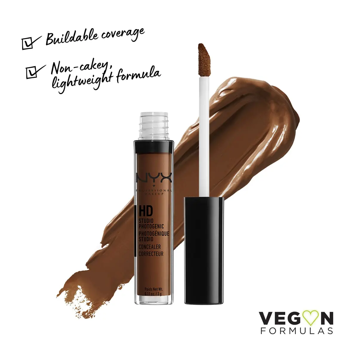 NYX PROFESSIONAL MAKEUP HD Studio Photogenic Concealer Wand Deep Espresso | Cream Concealer for All Skin Types - view 2