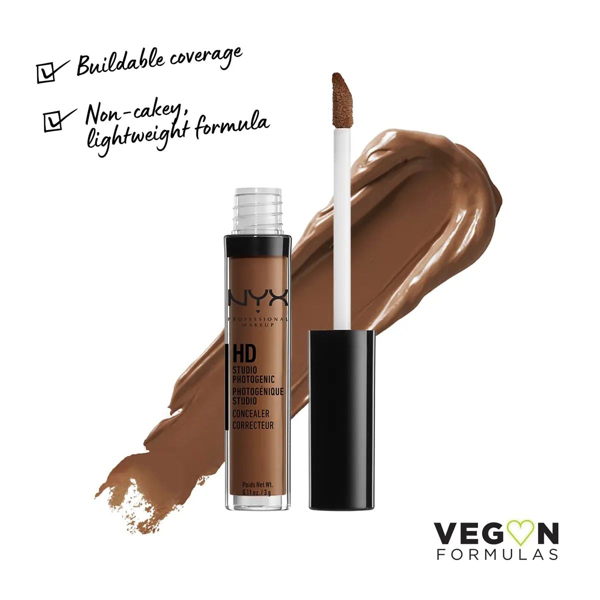 NYX PROFESSIONAL MAKEUP HD Studio Photogenic Concealer Wand Espresso 6.2ml (0.21 Fl Oz) | Medium Coverage for All Skin Types - view 2