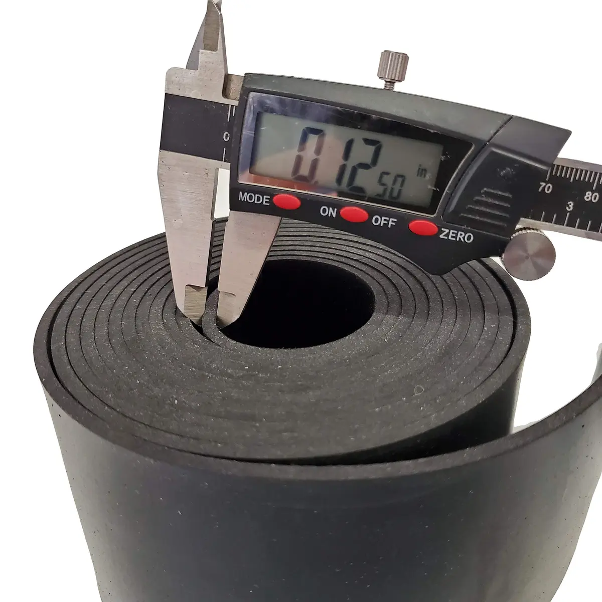 Rubber Sheet Warehouse .125" (1/8") Thick x 4" Wide x 10' Feet Neoprene Rubber Sheet for DIY & Weather Sealing - main product image
