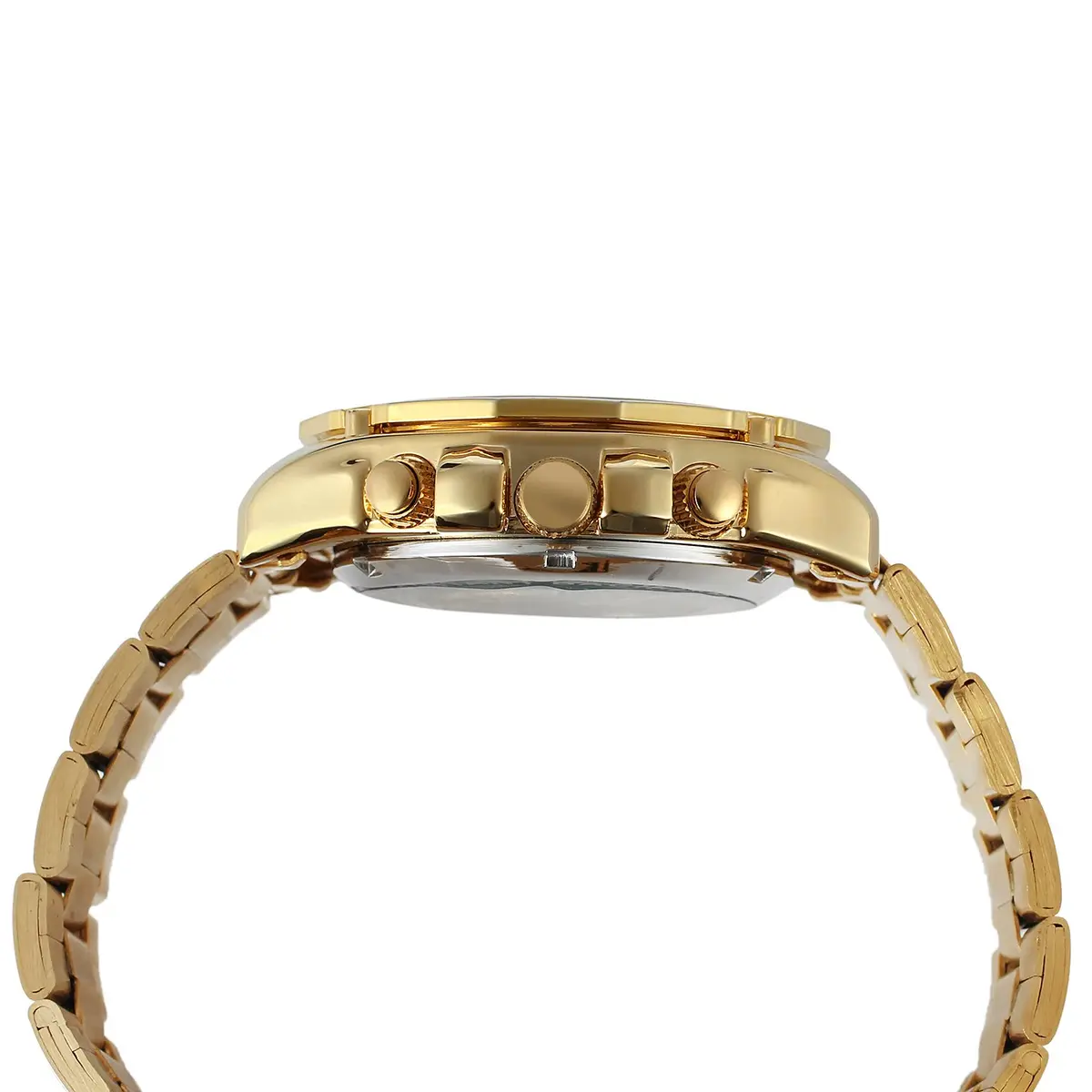FORSINING Men's Self-Winding Skeleton Analogue Watch with Stainless Steel Bracelet | 42.8mm Gold Tone - view 4