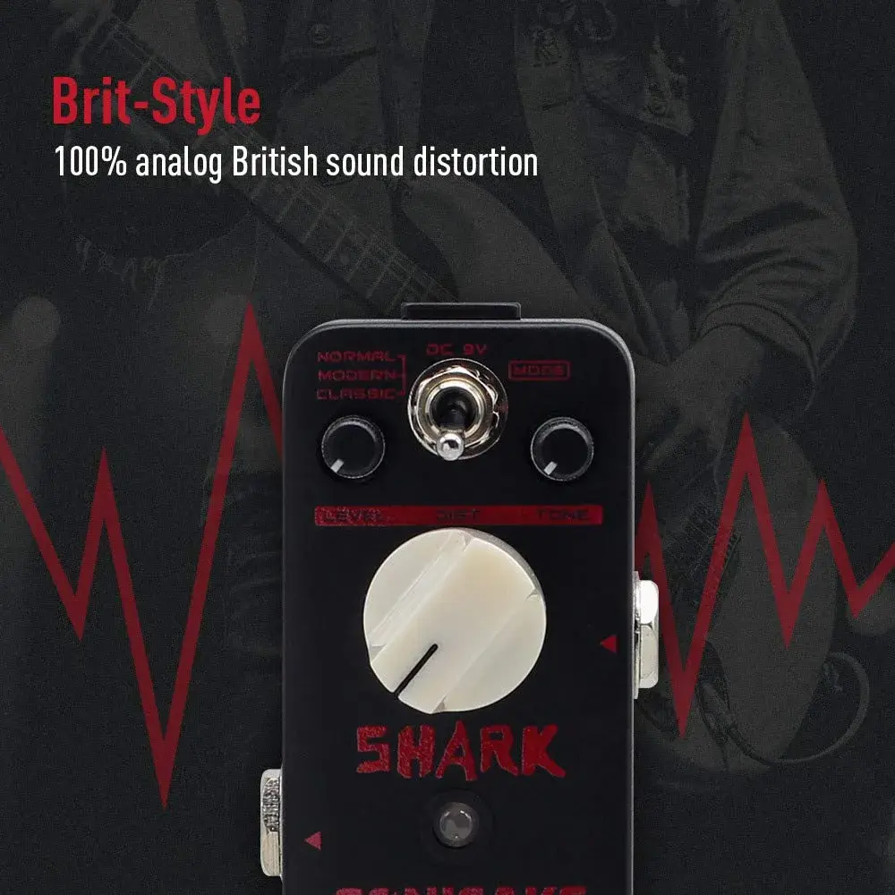 SONICAKE Distortion Guitar Pedal 3 Modes Normal, Modern, Classic High Gain Distortion Guitar Effects Pedal True Bypass | Analog British Sound - view 2