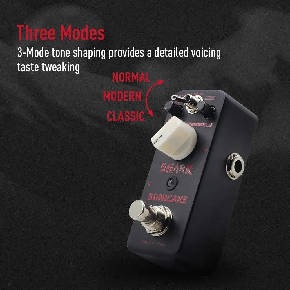 SONICAKE Distortion Guitar Pedal 3 Modes Normal, Modern, Classic High Gain Distortion Guitar Effects Pedal True Bypass | Analog British Sound - view 3