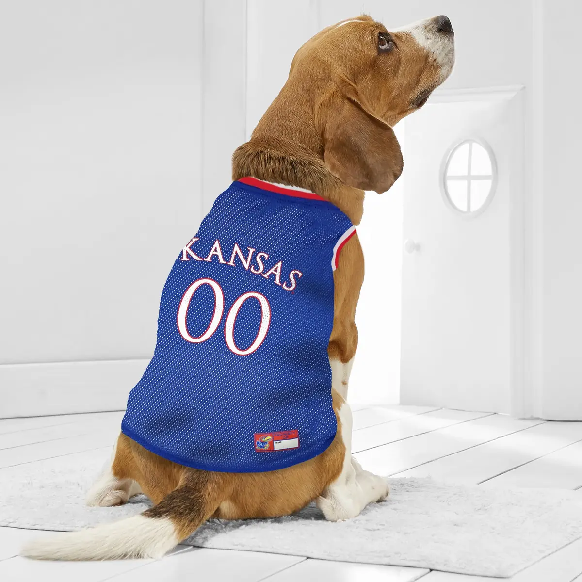 Pets First KU-4020-XL Kansas Basketball Jersey | Multicolor, One Size, Durable Mesh - view 3