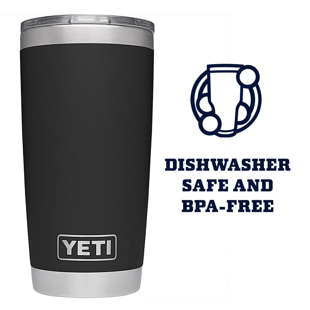 YETI Rambler 20 oz Tumbler Stainless Steel Vacuum Insulated with MagSlider Lid Black | 591ml (20 oz) Tumbler - view 4