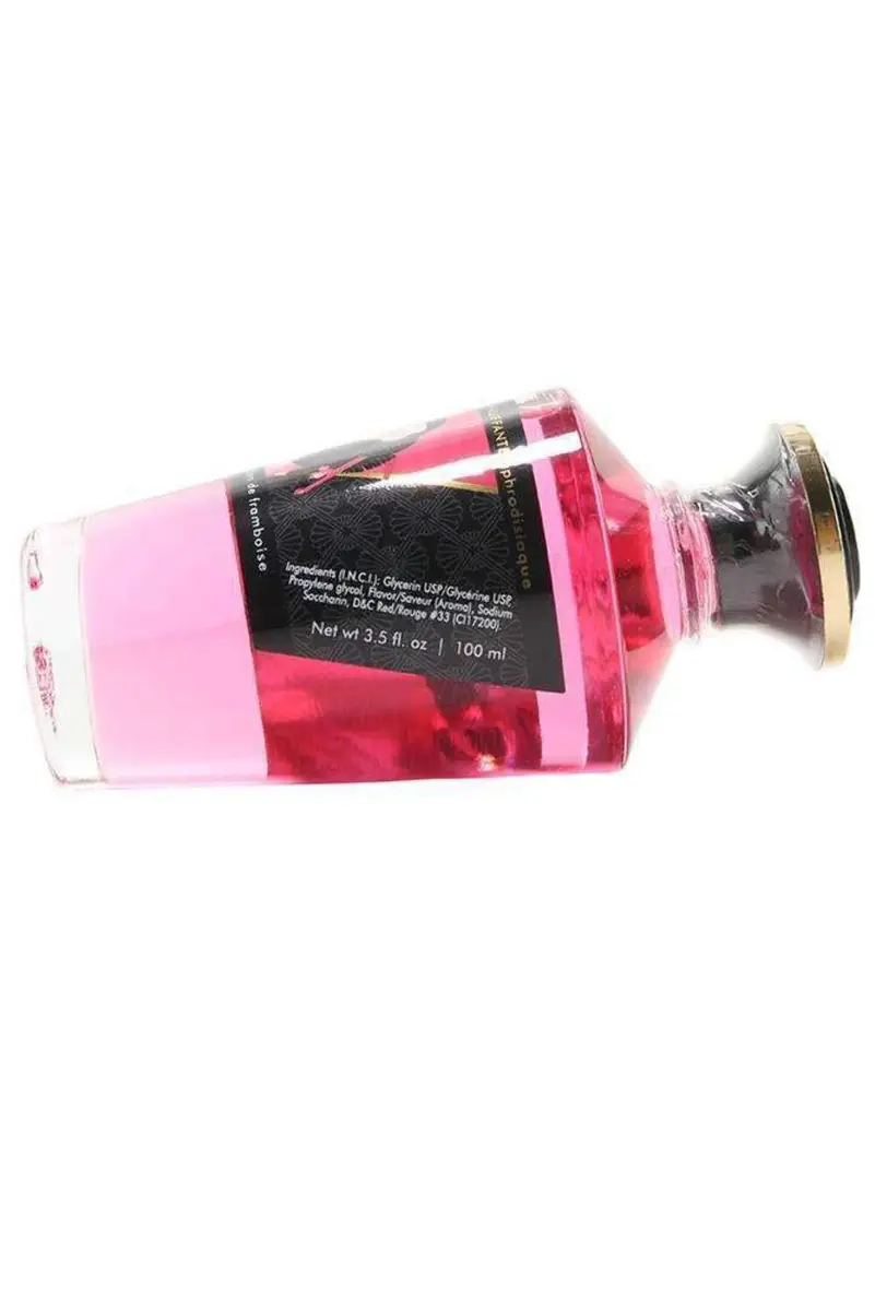 Shunga Warming Massage Oil, Raspberry | Edible, Sensual, 3.5 Fl Oz | Supports Relaxation & Touch - view 2