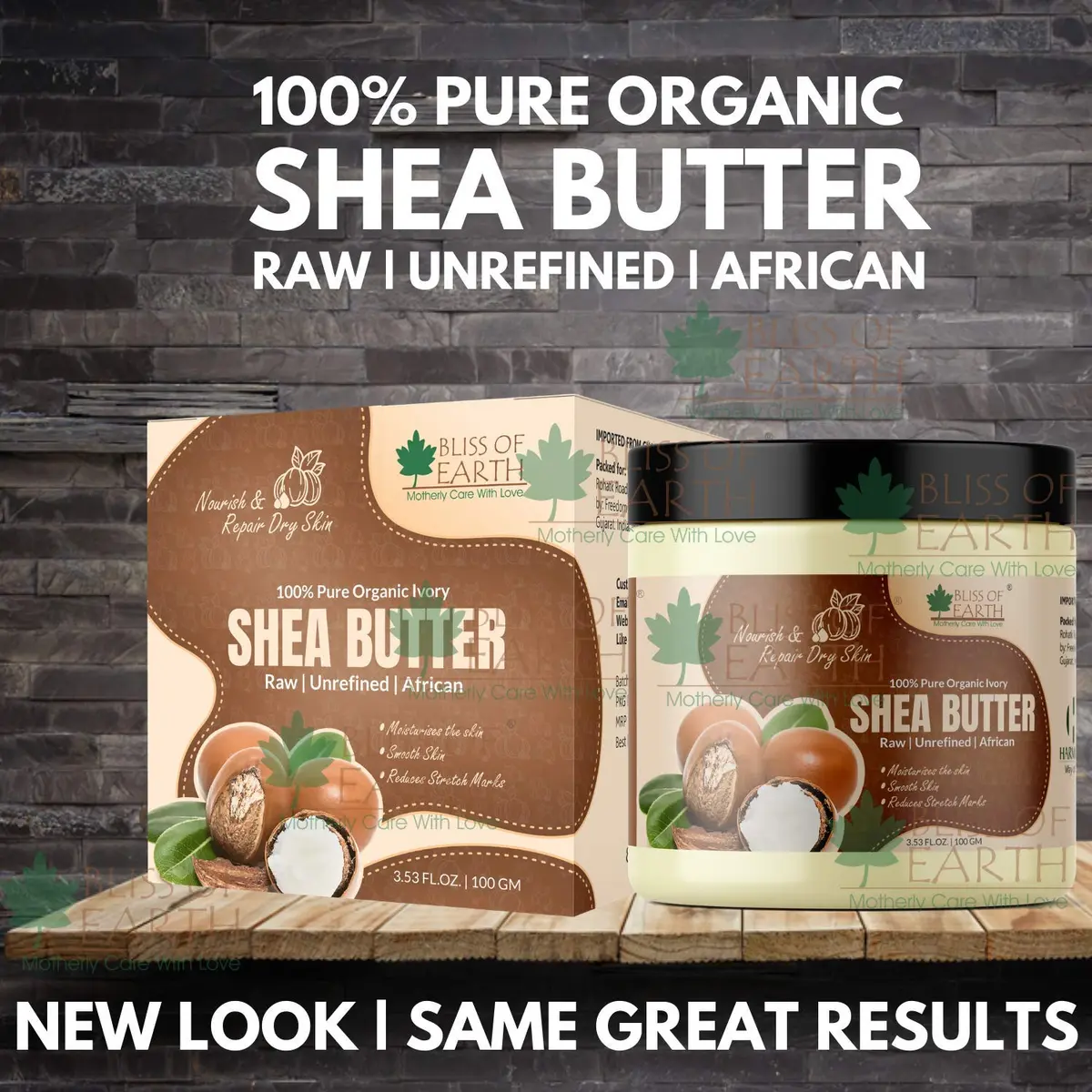 BLISS OF EARTH Organic Raw Shea Butter 100g (3.53oz) | Deeply Moisturizing for Skin & Hair - view 8