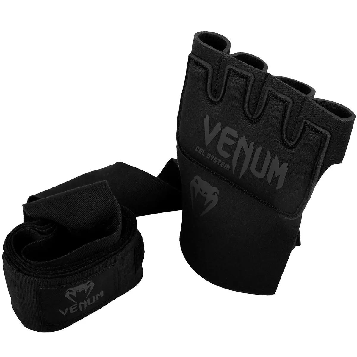 Venum Kontact Gel Glove Wraps Black/Black One Size | Integrated Gel Padding for Shock Absorption - view 4