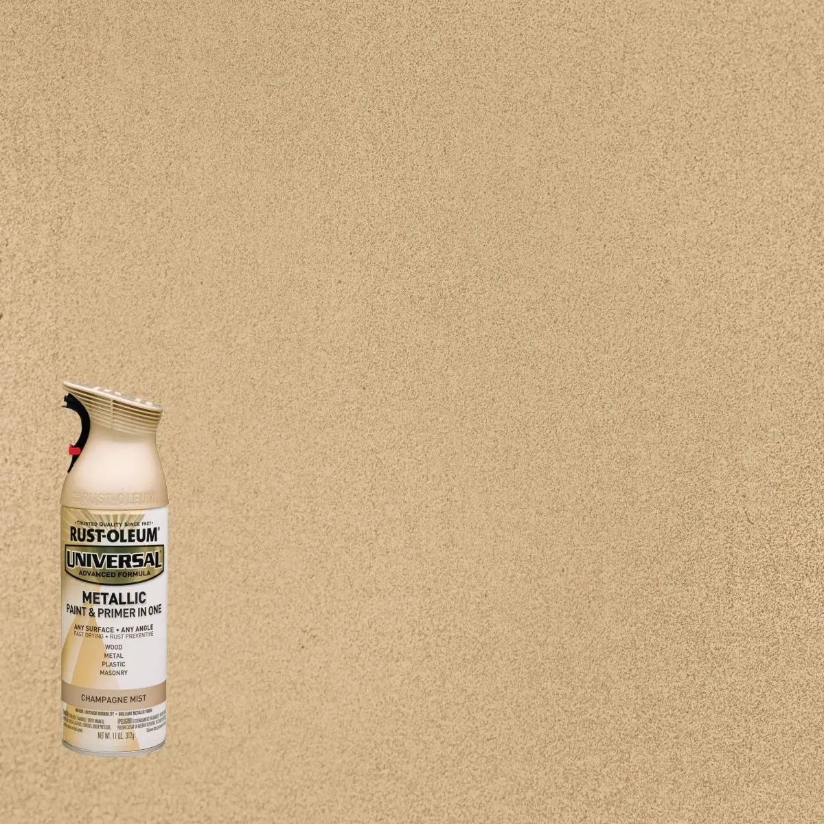 Rust-Oleum Universal All Surface Champagne Mist Metallic Spray Paint, 11 oz (Pack of 6) - view 2