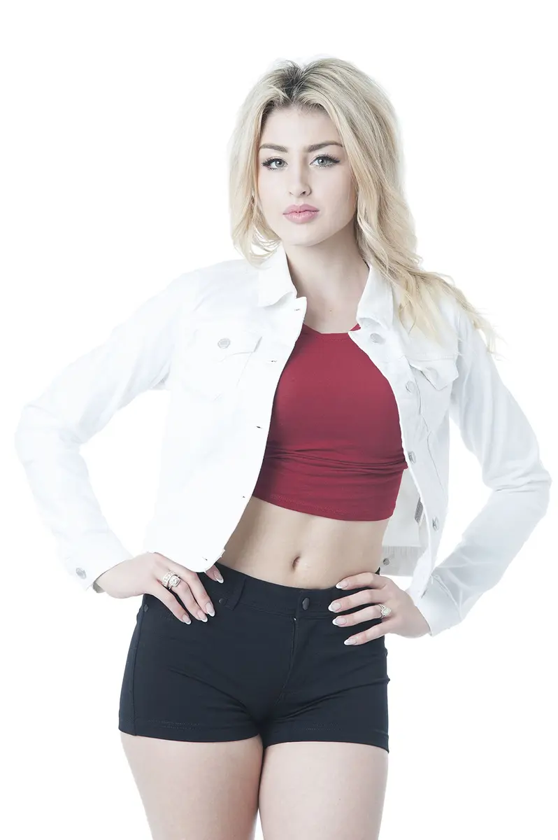 Khanomak Women's Basic Button Down Denim Jean Jacket 3XL | Casual Star Style - main product image