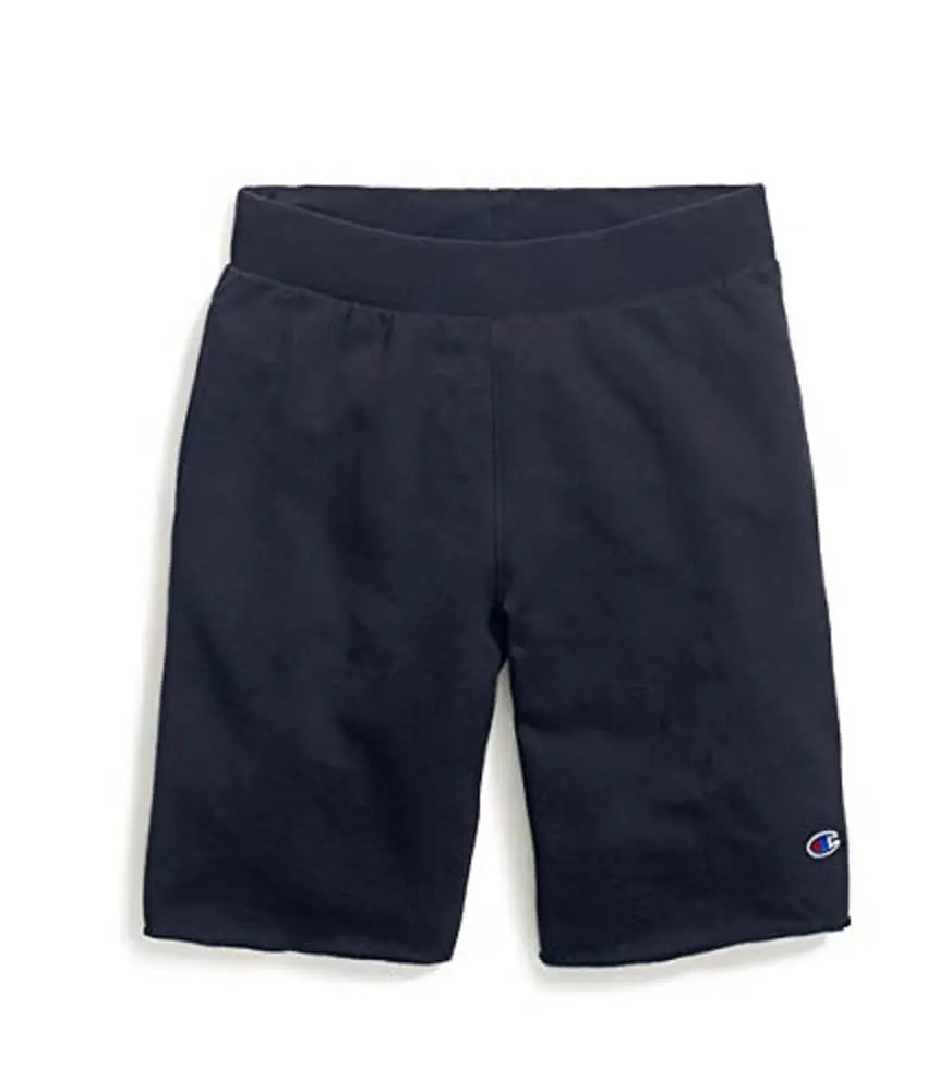 Champion Men's 10 Inch Reverse Weave Cut-Off Shorts, navy, L | Laid-Back Comfort & Style - main product image