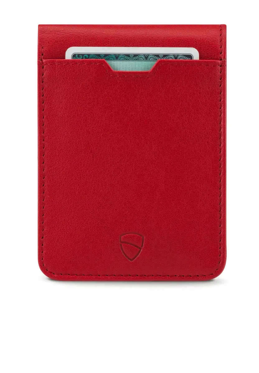 Vaultskin Manhattan Slim Leather Bifold RFID Wallet for Men (Red) | Premium Italian Leather, RFID-Blocking Security - view 4