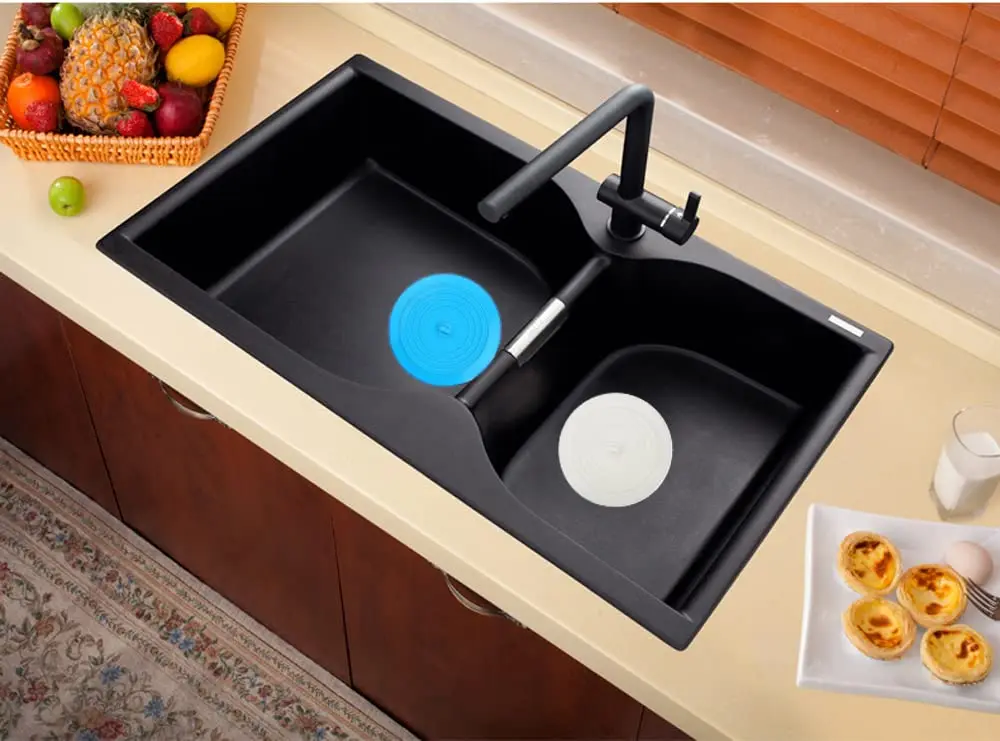 V-TOP Bath Tub Drain Stopper 2 Pack, 6 inch Silicone Drain Cover Tub Plug | Universal Fit for Kitchen & Bathroom - view 5