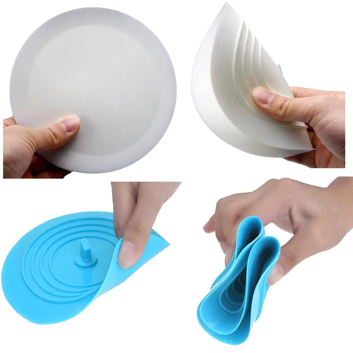 V-TOP Bath Tub Drain Stopper 2 Pack, 6 inch Silicone Drain Cover Tub Plug | Universal Fit for Kitchen & Bathroom - view 8