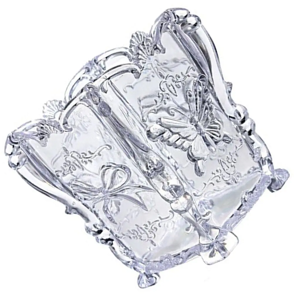 FRCOLOR Acrylic Makeup Brush Holder with Butterfly Carving | 11cm x 9cm x 9cm (4.3" x 3.6" x 3.6") - view 5