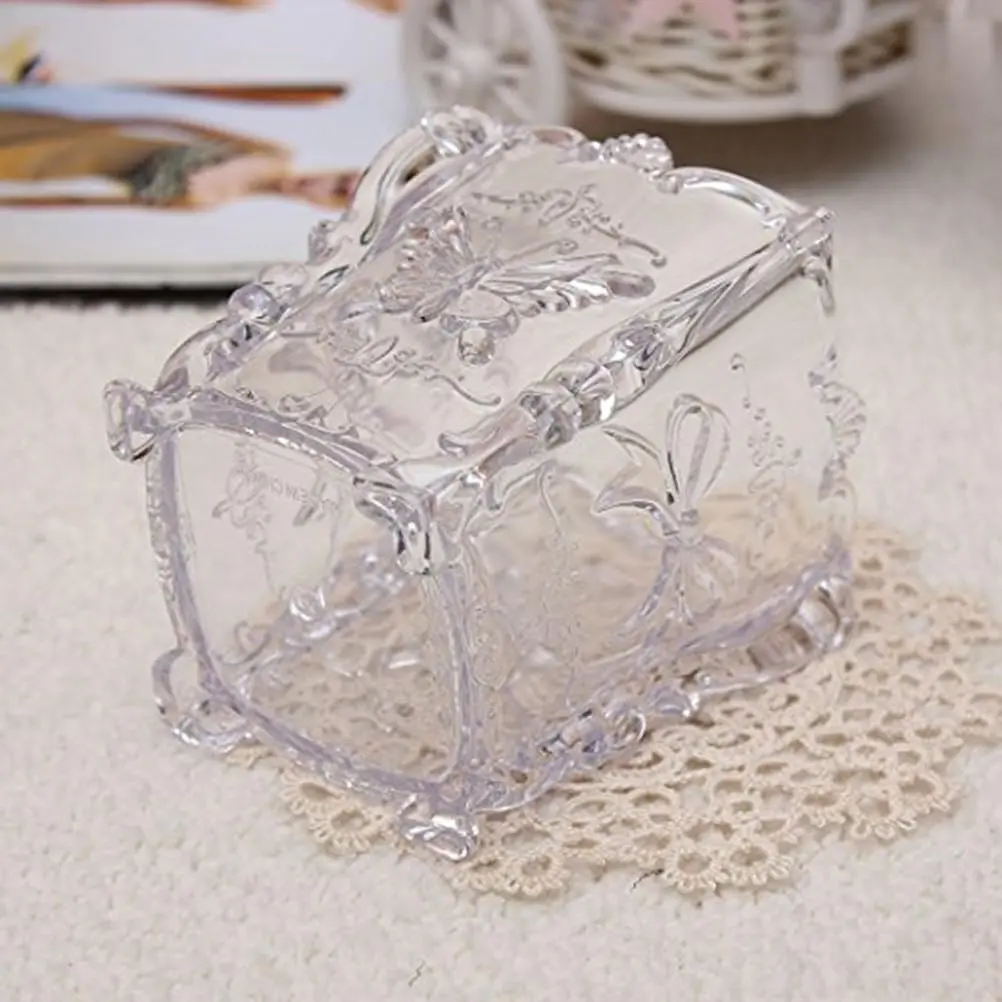 FRCOLOR Acrylic Makeup Brush Holder with Butterfly Carving | 11cm x 9cm x 9cm (4.3" x 3.6" x 3.6") - view 4