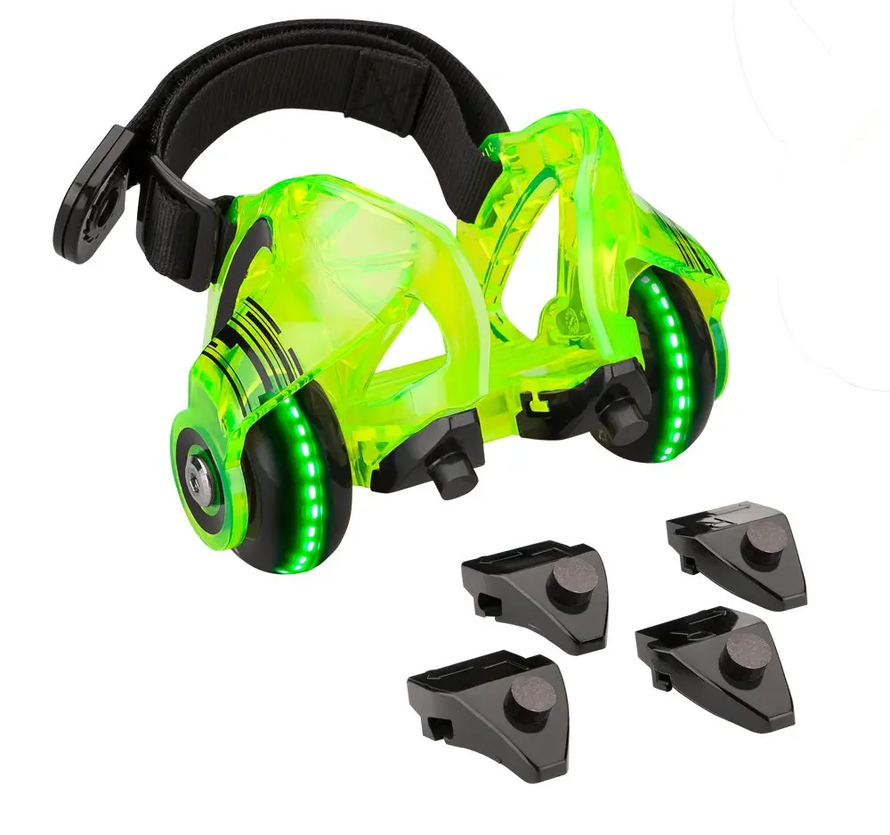 Razor Jetts DLX Heel Wheels - Neon Green | Light-Up LED & Sparks for Kids & Adults - view 7