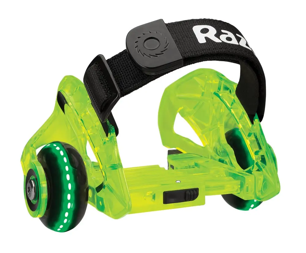 Razor Jetts DLX Heel Wheels - Neon Green | Light-Up LED & Sparks for Kids & Adults - view 4