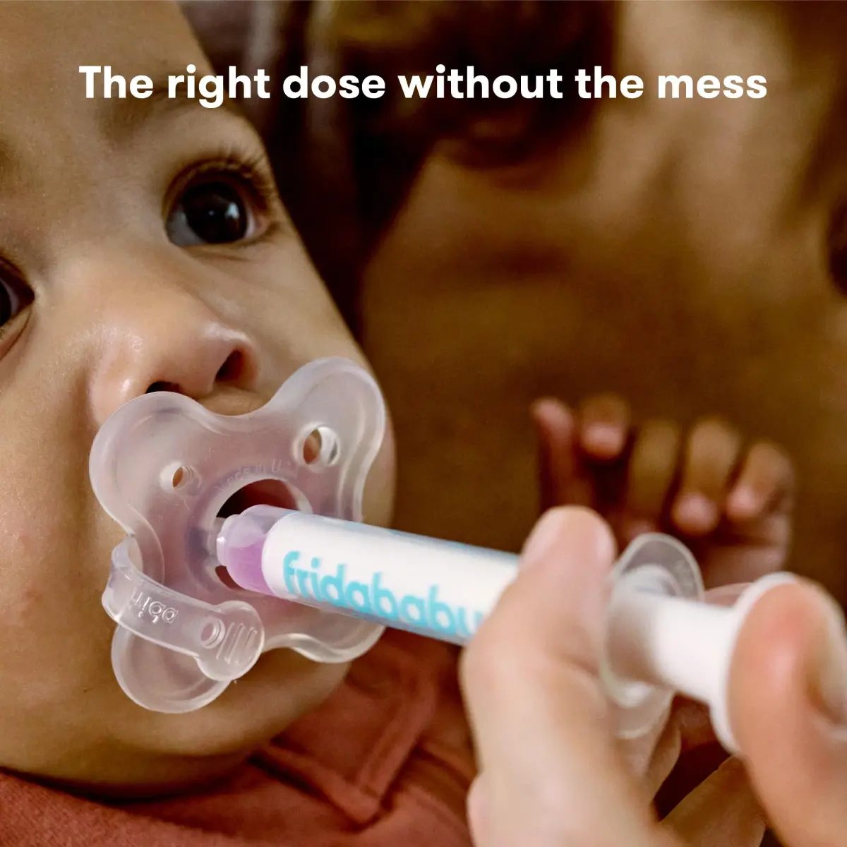 Frida Baby Medicine Pacifier Syringe, Accu-Dose Paci, 1 Count (Clear) | Mess-Free Dosing for Infants - view 2