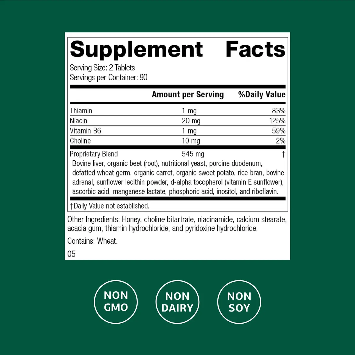 Standard Process Cataplex B 180 Tablets | Supports Nervous & Heart Health, Energy Production - view 2